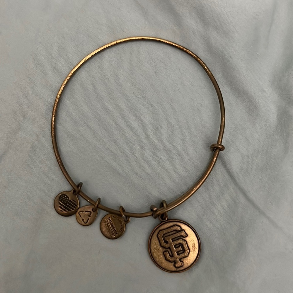 Alex and Ani SF Giants Gold Charm Bracelet/Bangle